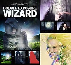 PS动作－多重曝光：Double Exposure Wizard Action